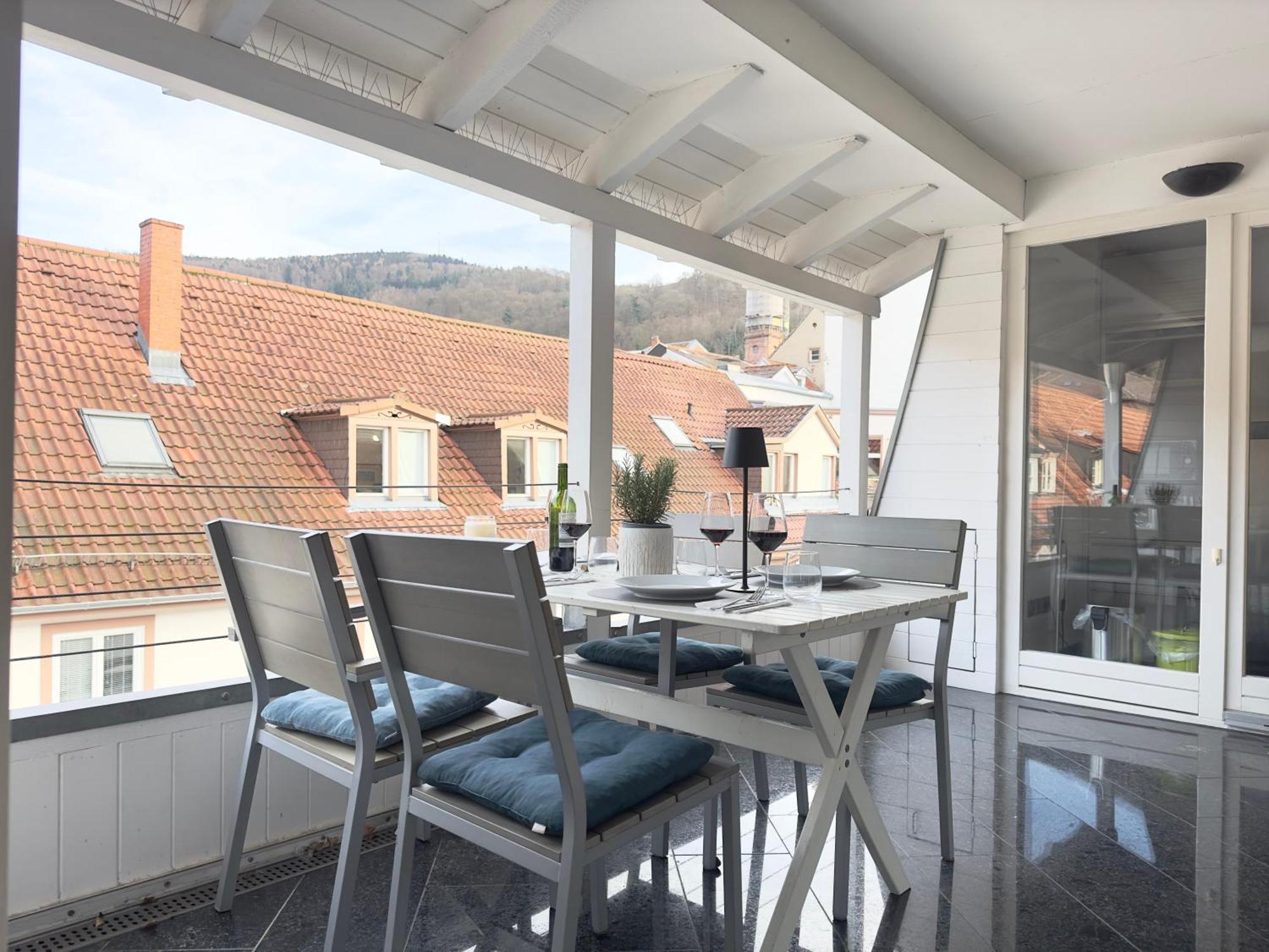 Luxury Old Town Suite - Xxl Terrasse & Xxl Penthouse Heidelberg Buitenkant foto